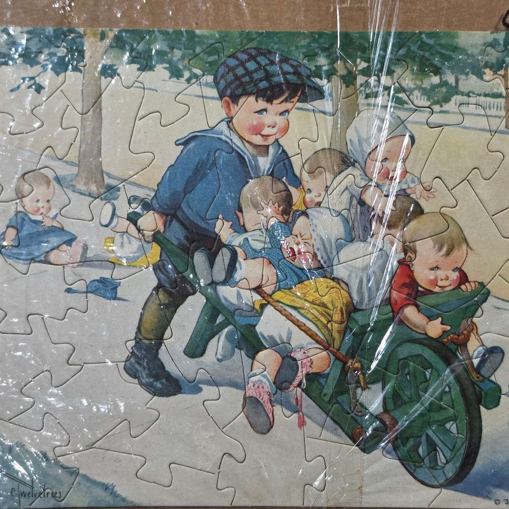 Sunshine Lone Star Sugar Wafers Jigsaw Puzzle‎ 1932 40 Piece Vintage puzzle.